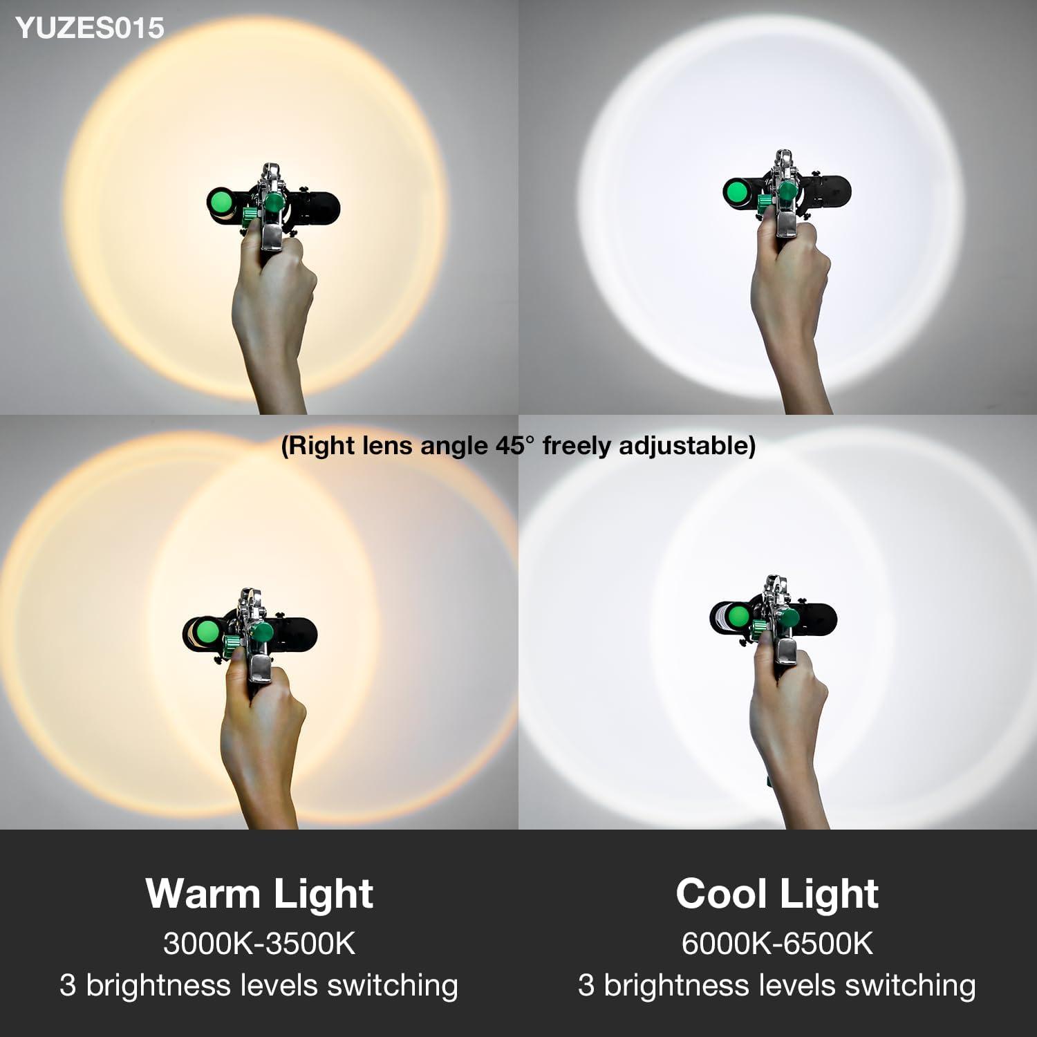 imageYUZES 2PCS Automotive Paint Gun Light with Charger Adjustable Light Modes and Brightness Levels Ensures Even Spraying Universal Paint Spary Gun Light for Auto Repair Coating SL200