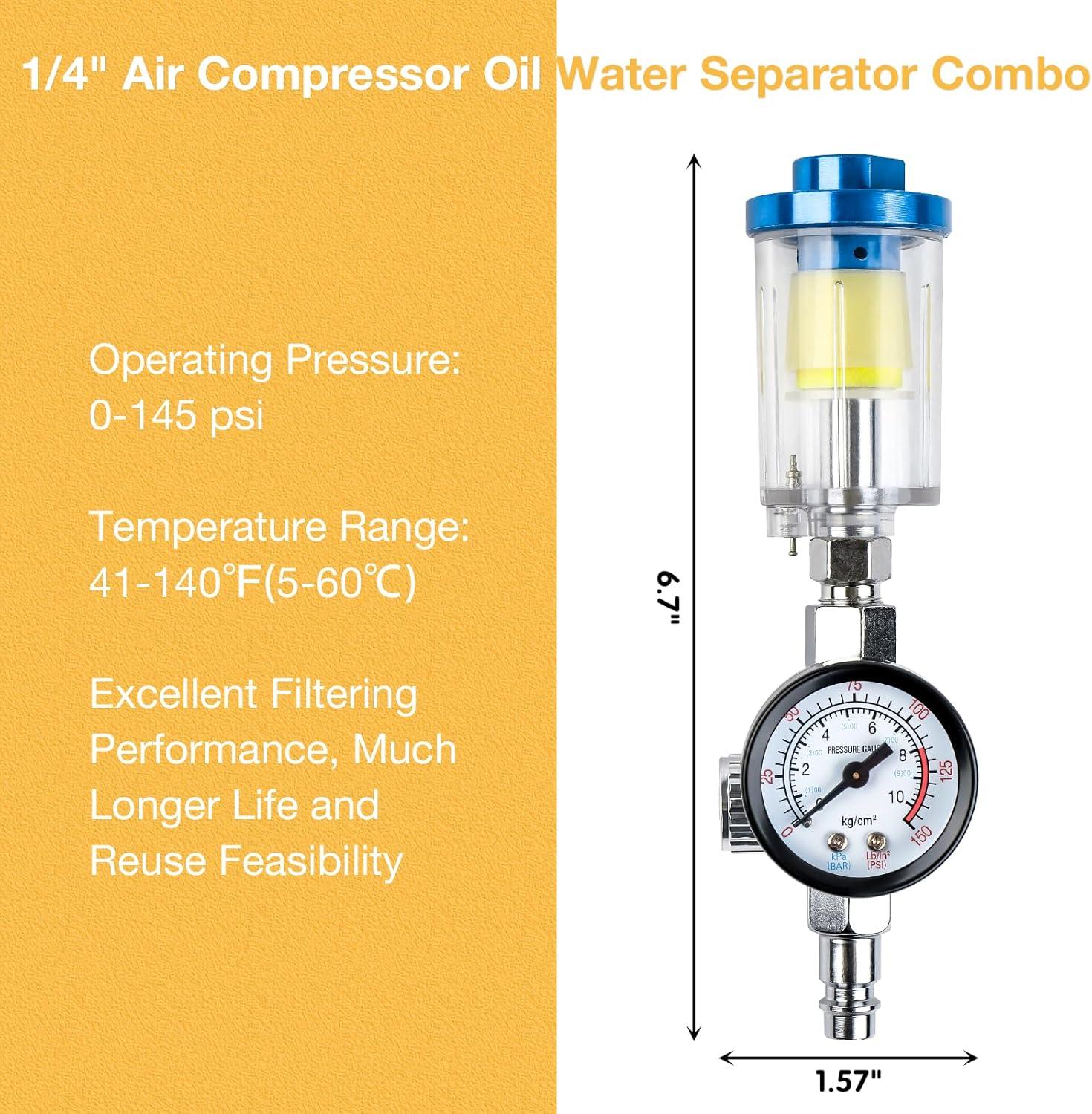 imageYUZES HVLP Spray Gun Kit with 141720mm Nozzles ampamp Air Filter with Pressure Gauge Easy to Use Spray Paint Gun for Cars Air Spray Gun for Painting Cars Furniture DIY Painting Primer Clear CoatYellow