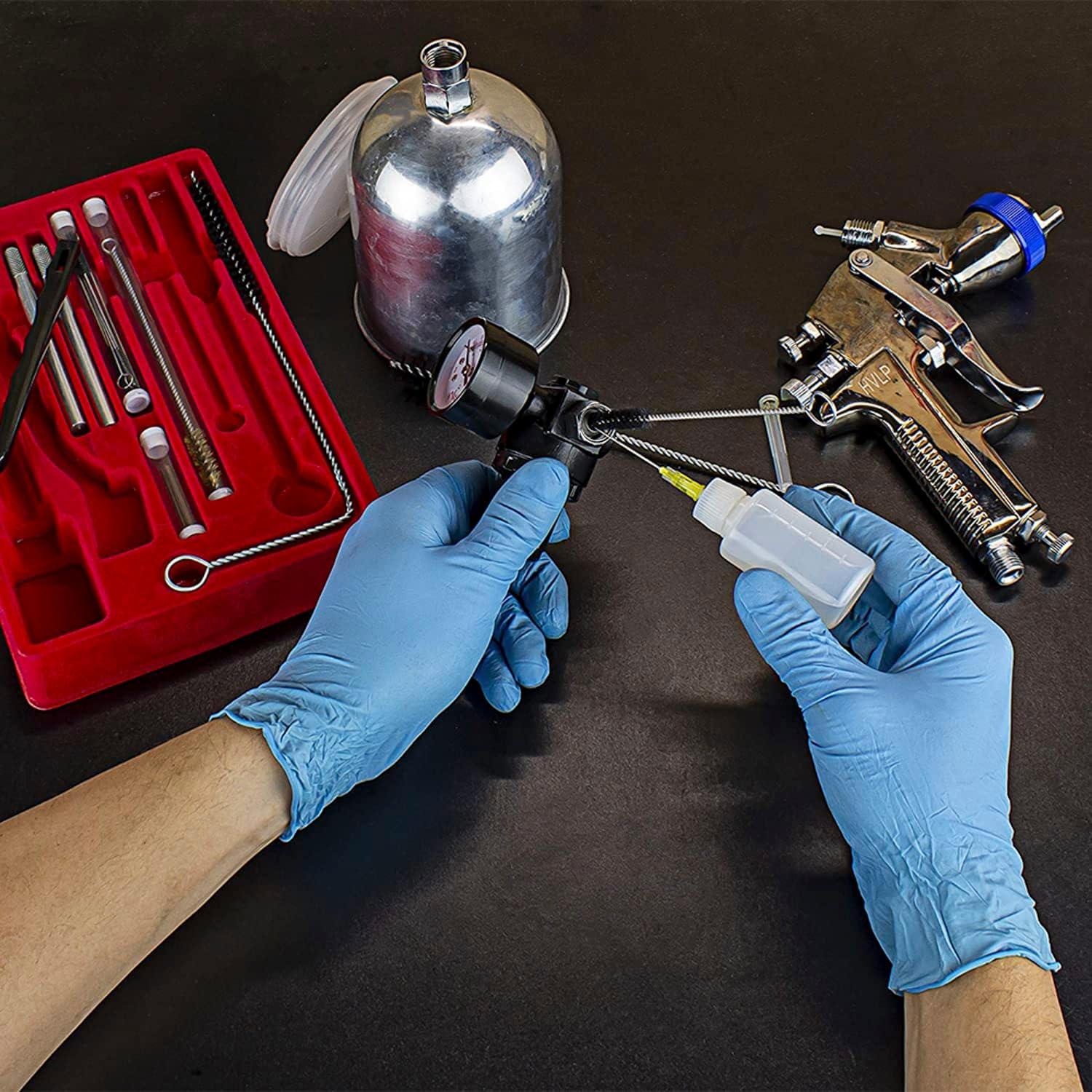 imageYUZES Professional 23 Pcs Set Cleaning Kit for Cleaning Spray Guns Suction Gravity Pressure FeedHVLP and Airbrushes