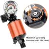 imageYUZES 14quot NPT Air Compressor Filter Regulator Combo with Drain Valve and Gauge for Paint Spary Gun Maximum pressure 140psiOrange