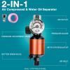 imageYUZES 14quot NPT Air Compressor Filter Regulator Combo with Drain Valve and Gauge for Paint Spary Gun Maximum pressure 140psiOrange