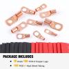 imageYUZES 200PCS Copper Wire Lugs AWG12 10 8 6 4 2 with Heat Shrink Set Battery Cable Ends Ring Terminals Connectors Crimp Terminals for Automotive Marine RV Solar Inverter ampamp Audio Applications