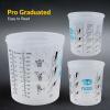 imageYUZES Disposable Paint Cups for Spray Gun 20 Ounce 600ml 50 Disposable Paint Cup with Lids 2 Hard Mixing Cups with Retainer Ring 20 Plugs PTFE Tape Stirrer for LVLP HVLP Spray GunDPS011 with Pink PTFE Tape