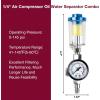imageYUZES HVLP Spray Gun Kit with 141720mm Nozzles ampamp Air Filter with Pressure Gauge Easy to Use Spray Paint Gun for Cars Air Spray Gun for Painting Cars Furniture DIY Painting Primer Clear CoatRed A