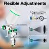 imageYUZES HVLP Spray Gun Kit with 141720mm Nozzles ampamp Air Filter with Pressure Gauge Easy to Use Spray Paint Gun for Cars Air Spray Gun for Painting Cars Furniture DIY Painting Primer Clear CoatGreen A