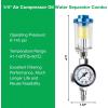 imageYUZES HVLP Spray Gun Kit with 141720mm Nozzles ampamp Air Filter with Pressure Gauge Easy to Use Spray Paint Gun for Cars Air Spray Gun for Painting Cars Furniture DIY Painting Primer Clear CoatGreen A