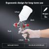imageYUZES HVLP Spray Gun with 141720mm Nozzles Set Easy to Use Paint Guns Automotive with 10 Disposable Paint Cups Paint Spray Gun for Painting Cars Furniture Primer and Top CoatRed