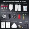 imageYUZES HVLP Spray Gun with 141720mm Nozzles Set Easy to Use Paint Guns Automotive with 10 Disposable Paint Cups Paint Spray Gun for Painting Cars Furniture Primer and Top CoatRedPlus