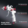 imageYUZES HVLP Spray Gun with 141720mm Nozzles Set Easy to Use Paint Guns Automotive with 10 Disposable Paint Cups Paint Spray Gun for Painting Cars Furniture Primer and Top CoatRedPlus