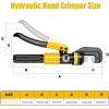 imageYUZES Hydraulic Crimping Tool 10 Tons 12 AWG to 20 Battery Cable Crimper Tool with 9 Dies Easy to Operate Hydraulic Wire Crimping Tool Kit for Wire Rope Battery Cable Ends Ring TerminalsYQK70A