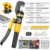 imageYUZES Hydraulic Crimping Tool 10 Tons 12 AWG to 20 Battery Cable Crimper Tool with 9 Dies Easy to Operate Hydraulic Wire Crimping Tool Kit for Wire Rope Battery Cable Ends Ring TerminalsYQK70A