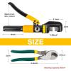 imageYUZES Hydraulic Crimping Tool 10 Tons 12 AWG to 20 Battery Cable Crimper Tool with 9 Dies Easy to Operate Hydraulic Wire Crimping Tool Kit for Wire Rope Battery Cable Ends Ring TerminalsYQK70ACC01
