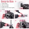 imageYUZES Hydraulic Crimping Tool 10 US Tons 12 AWG to 00 20 AWG for Cable Lug Cable Railing Electrical Terminal Cable Wire Tool Kit with 9 Die Battery Cable Crimper Tool