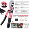 imageYUZES Hydraulic Crimping Tool 10 US Tons 12 AWG to 00 20 AWG for Cable Lug Cable Railing Electrical Terminal Cable Wire Tool Kit with 9 Die Battery Cable Crimper Tool
