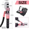 imageYUZES Hydraulic Crimping Tool 10 US Tons 12 AWG to 00 20 AWG for Cable Lug Cable Railing Electrical Terminal Cable Wire Tool Kit with 9 Die Battery Cable Crimper Tool