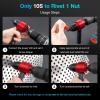 imageYUZES Rivet Nut Tool Adapter for Cordless Drill Electric Newly LaborSaving Rivet Gun Kit Professional Rivet Nut Tool kit with Carrying Case Rivet Nut Tool30R1Rivet Nut Tool20R1