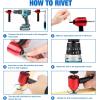 imageYUZES Rivet Nut Tool Adapter for Cordless Drill Electric Newly LaborSaving Rivet Gun Kit Professional Rivet Nut Tool kit with Carrying Case Rivet Nut Tool30R1Rivet Nut Tool30R1