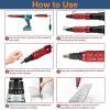 imageYUZES Rivet Nut Tool Drill Adapter Kit LaborSaving Rivet Nut Gun Cordless with 10 Mandrels and 50 Rivet Nuts Rivnut Tool Kit for Nutsert Cars Metalwork Home Improvement DIY  10 Series