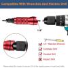 imageYUZES Rivet Nut Tool Drill Adapter Kit LaborSaving Rivet Nut Gun Cordless with 10 Mandrels and 50 Rivet Nuts Rivnut Tool Kit for Nutsert Cars Metalwork Home Improvement DIY  10 Series