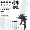 imageYUZES HVLP Spray Gun Plus Kit with 20 Oz Disposable Paint Cups Easy to Use 141720mm Nozzles Air Spray Gun for Painting Cars ampamp Furniture DIY Painting Paint Spray Gun for Primer ClearTop Coat