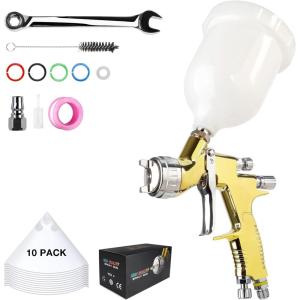 imageYUZES HVLP Spray Gun Kit Ease of Use T110 Pro Paint Guns Automotive Paint Gun for Cars ampamp Furniture DIY Painting 13mm Nozzle 600cc with Paint Sprayer Accessories